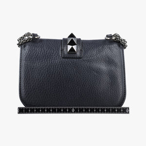 Secondhand Valentino Rockstud Glam Lock Black Leather shoulderbag | stylenewstar