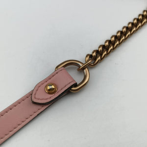 Pre-owned Gucci GG Marmont Pink Leather 448065 shoulderbag | stylenewstar