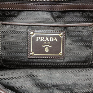 Pre-owned Prada Gaufre Green nylon BN1935 shoulderbag | stylenewstar