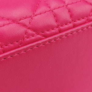 Secondhand Christian Dior Lady Dior Rose lambskin shoulderbag | stylenewstar