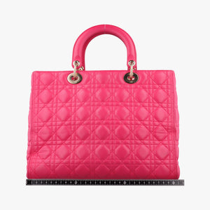 Secondhand Christian Dior Lady Dior Rose lambskin shoulderbag | stylenewstar