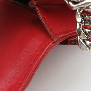 Pre-owned TODS Double T Red Leather shoulderbag | stylenewstar