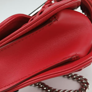 Pre-owned TODS Double T Red Leather shoulderbag | stylenewstar
