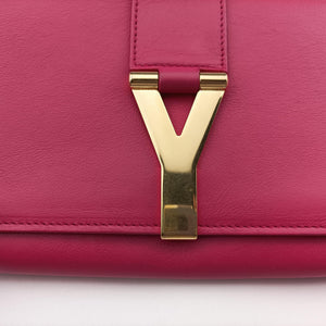 Pre-owned Yves Saint Laurent ChYc Mini Y Line Classic Cabasique WOC Rose Leather 311215 shoulderbag | stylenewstar