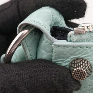 Pre-owned Balenciaga Le Cagole mini Blue lambskin shoulderbag | stylenewstar