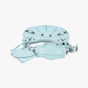 Pre-owned Balenciaga Le Cagole mini Blue lambskin shoulderbag | stylenewstar