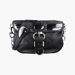 Pre-owned Gucci Romy Messenger Black Leather 177106 shoulderbag | stylenewstar