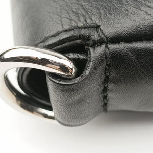 Pre-owned Gucci Romy Messenger Black Leather 177106 shoulderbag | stylenewstar