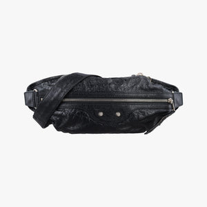 Pre-owned Balenciaga Classic Neo Lift Black Lambskin 341628 bum bag/waist bag | stylenewstar