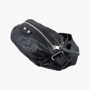 Pre-owned Balenciaga Classic Neo Lift Black Lambskin 341628 bum bag/waist bag | stylenewstar