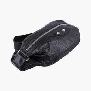 Pre-owned Balenciaga Classic Neo Lift Black Lambskin 341628 bum bag/waist bag | stylenewstar