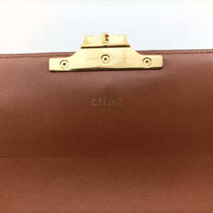 Vintage Celine TRIOMPHE Brown PVC coated canvas shoulderbag | stylenewstar