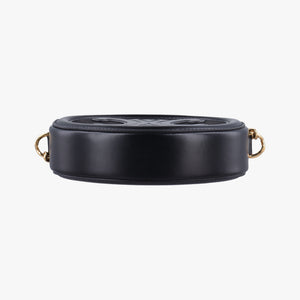 Pre-owned Celine Oval Purse Cuir Triomphe Black Leather x velour shoulderbag | stylenewstar