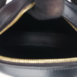 Pre-owned Celine Oval Purse Cuir Triomphe Black Leather x velour shoulderbag | stylenewstar