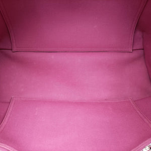 Secondhand Hermes Cabag Elan Rose Toile Officier × Leather shoulderbag | stylenewstar