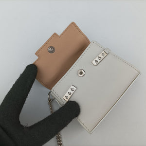 Pre-owned Delvaux Tampete White Leather coinpurse | stylenewstar