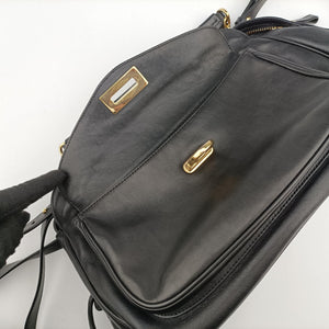 Secondhand Ferragamo Gancini Black Leather shoulderbag | stylenewstar