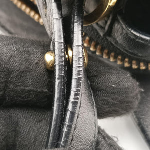 Secondhand Ferragamo Gancini Black Leather shoulderbag | stylenewstar