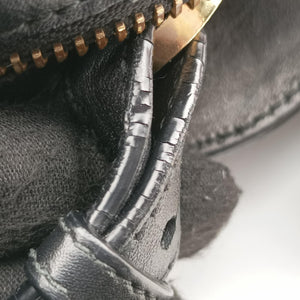 Secondhand Ferragamo Gancini Black Leather shoulderbag | stylenewstar