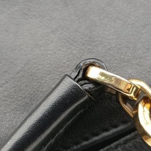 Secondhand Ferragamo Gancini Black Leather shoulderbag | stylenewstar