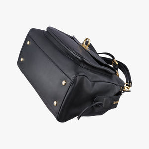 Secondhand Ferragamo Gancini Black Leather shoulderbag | stylenewstar