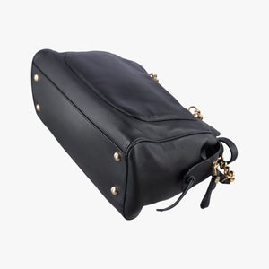 Secondhand Ferragamo Gancini Black Leather shoulderbag | stylenewstar
