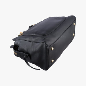 Secondhand Ferragamo Gancini Black Leather shoulderbag | stylenewstar
