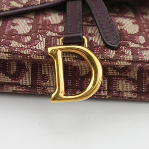 Pre-owned Christian Dior Saddle Red Jacquard bum bag/waist bag | stylenewstar