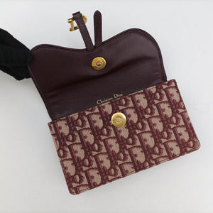 Pre-owned Christian Dior Saddle Red Jacquard bum bag/waist bag | stylenewstar