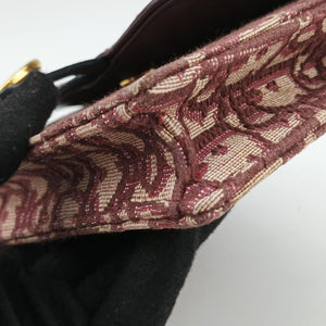 Pre-owned Christian Dior Saddle Red Jacquard bum bag/waist bag | stylenewstar