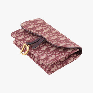 Pre-owned Christian Dior Saddle Red Jacquard bum bag/waist bag | stylenewstar
