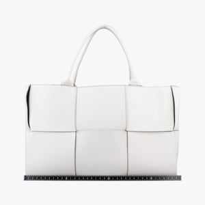 Pre-owned Bottega Veneta The Arcotote White lambskin handbag | stylenewstar