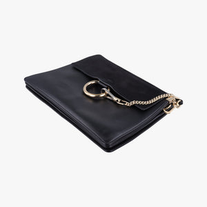 Pre-owned Chloe FAYE Black Suede × leather shoulderbag | stylenewstar