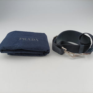 Pre-owned Prada Business Briefcase Navy SAFFIANO Leather 2VE011 shoulderbag | stylenewstar