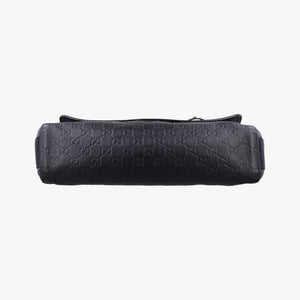 Pre-owned Gucci Guccissima Rubber Messenger Navy Leather 246067 shoulderbag | stylenewstar