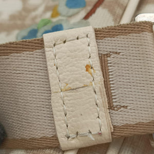 Secondhand Christian Dior Trotter Flower Beige PVC Coated Canvas Floral Embroidery shoulderbag | stylenewstar