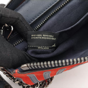 Vintage Fendi Dotcom Click Small Red × Black Suede × Leather 8BN299 shoulderbag | stylenewstar