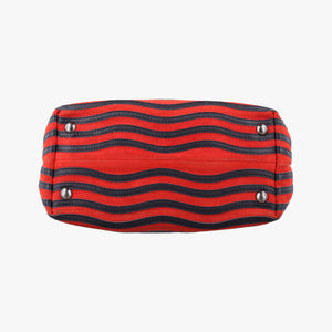 Vintage Fendi Dotcom Click Small Red × Black Suede × Leather 8BN299 shoulderbag | stylenewstar
