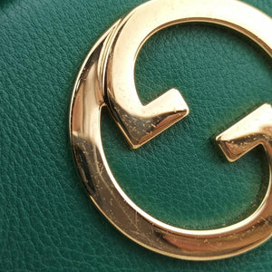 Pre-owned Gucci Blondie Green Leather 698635 shoulderbag | stylenewstar