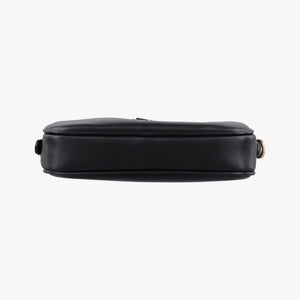 Pre-owned Miu Miu Logo belt Black leather bum bag/waist bag | stylenewstar