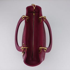 Pre-owned Christian Dior Lady Dior Rose leather shoulderbag | stylenewstar