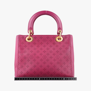 Pre-owned Christian Dior Lady Dior Rose leather shoulderbag | stylenewstar