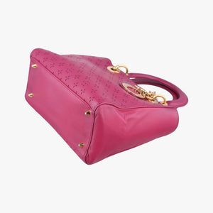 Pre-owned Christian Dior Lady Dior Rose leather shoulderbag | stylenewstar