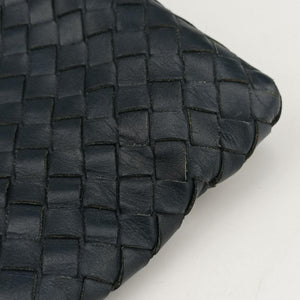 Secondhand Bottega Veneta Intrecciato Navy lambskin shoulderbag | stylenewstar