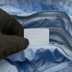 Pre-owned Christian Dior Dior x ERL Spring 2023 Collaboration Saddle Blue Fabric bum bag/waist bag | stylenewstar