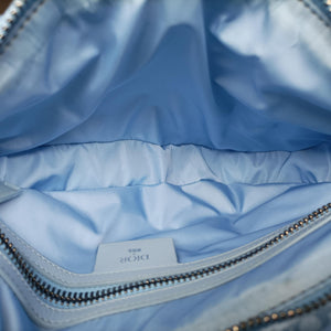 Pre-owned Christian Dior Dior x ERL Spring 2023 Collaboration Saddle Blue Fabric bum bag/waist bag | stylenewstar
