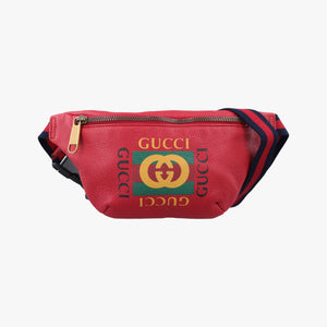 Vintage Gucci Print Red Leather 527792 bum bag/waist bag | stylenewstar