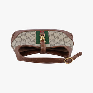 Pre-owned Gucci Jackie 1961 GG Supreme Brown PVC coated canvas 637092 shoulderbag | stylenewstar