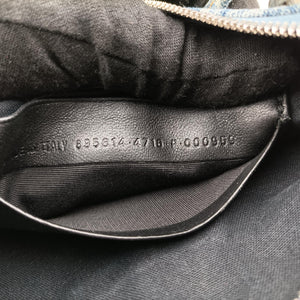 Pre-owned Balenciaga Le Cagole mini Blue denim shoulderbag | stylenewstar