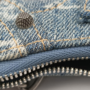 Pre-owned Balenciaga Le Cagole mini Blue denim shoulderbag | stylenewstar